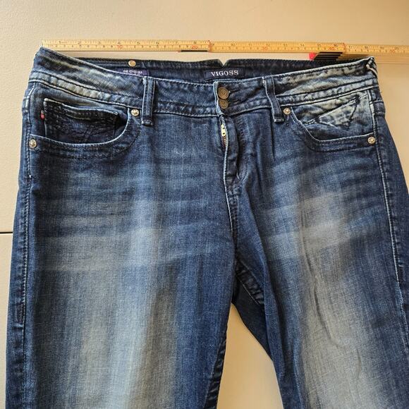 Vigoss The Chelsea Slim Boot Jeans Juniors Women's 15/16 Blue Dark Wash - Picture 11 of 16